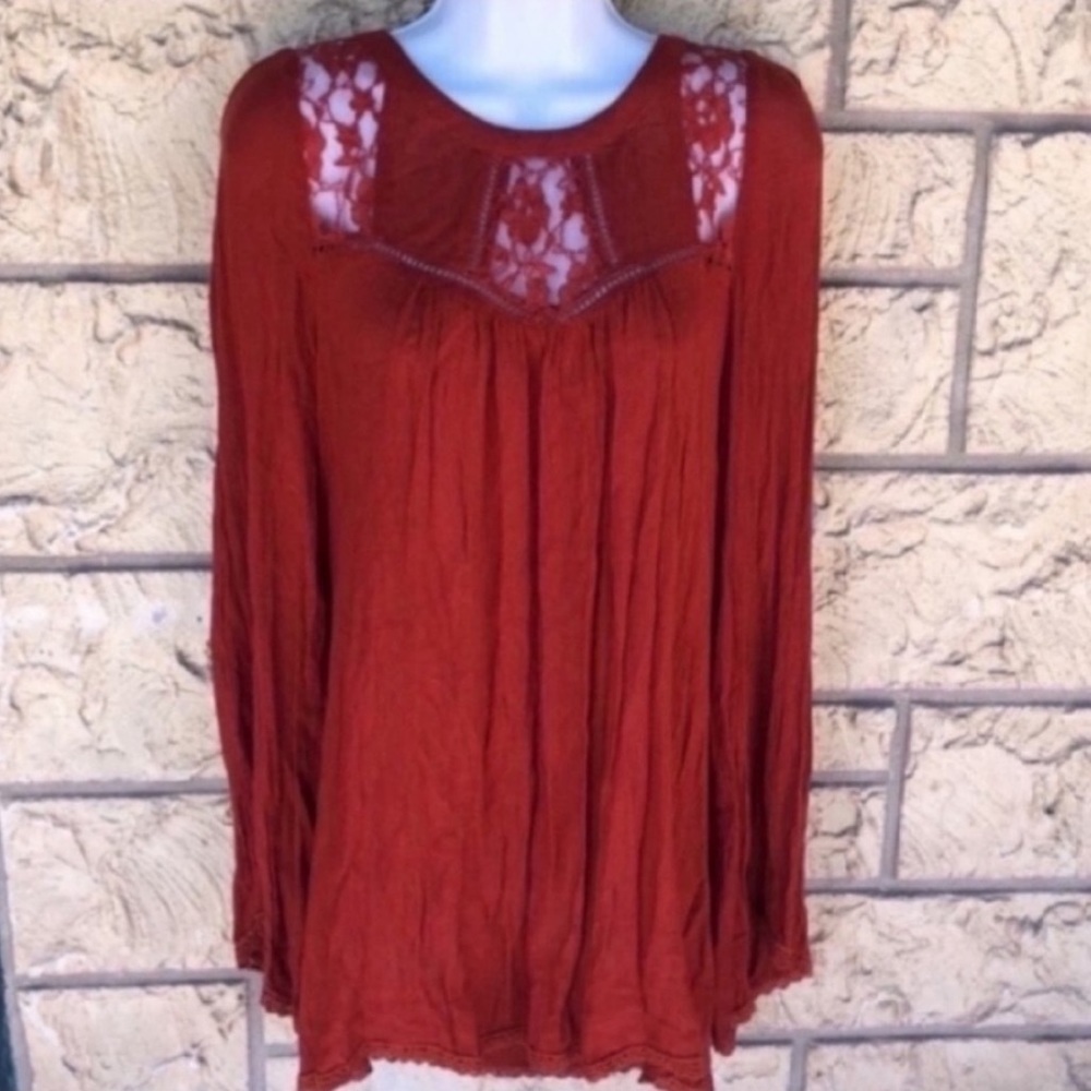 Tunic Top Flow Boho Burt Orange Amazing Top blouse
Med career casual look